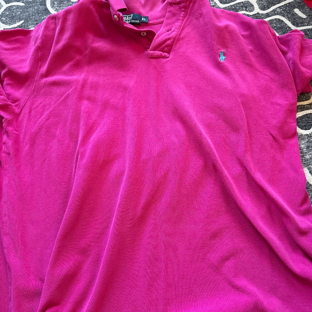 Vintage Ralph Lauren Pink Polo XL early 2000s